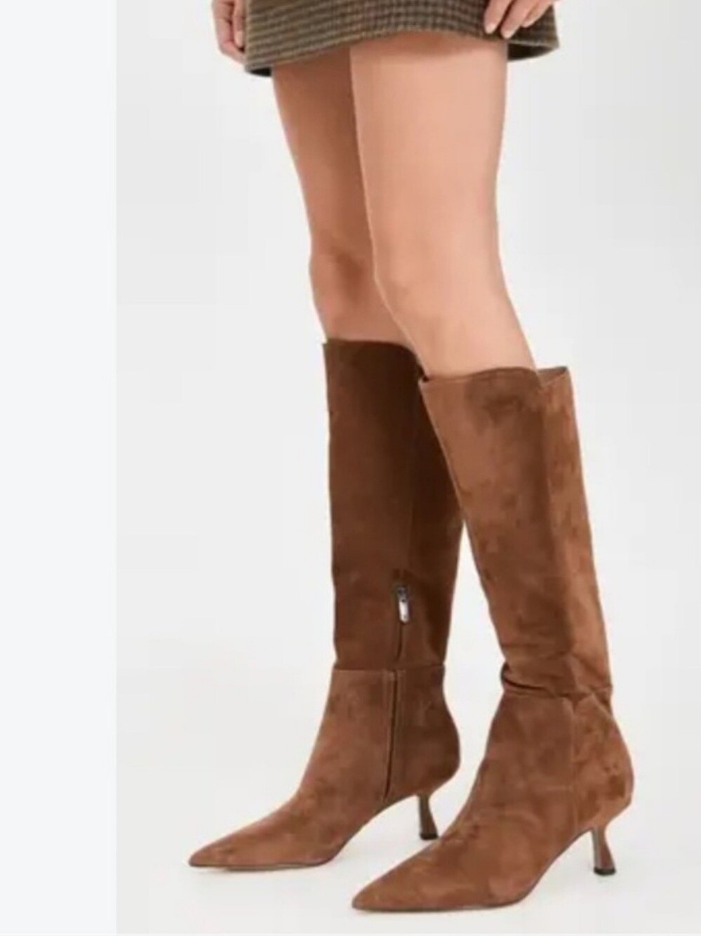 Sam Edelman Boots Women's Size 9.5 M Taylin Brown Suede Pointed Toe Knee High